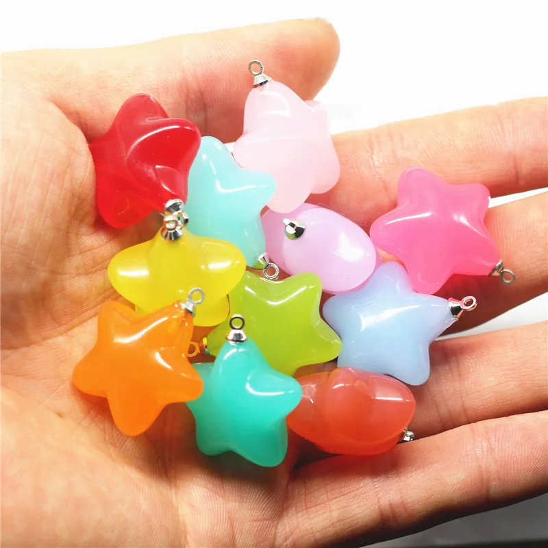 10pcs/lot 23 x24 mm Acylic Five-point Star Charms Beads for DIY Earrings Pendant Keychain Handmade Jewelry Making DIY Findings
10pcs/lot 23 x24 mm Acylic Five-point Star Charms Beads for DIY Earrings Pendant Keychain Handmade Jewelry Making DIY Findings