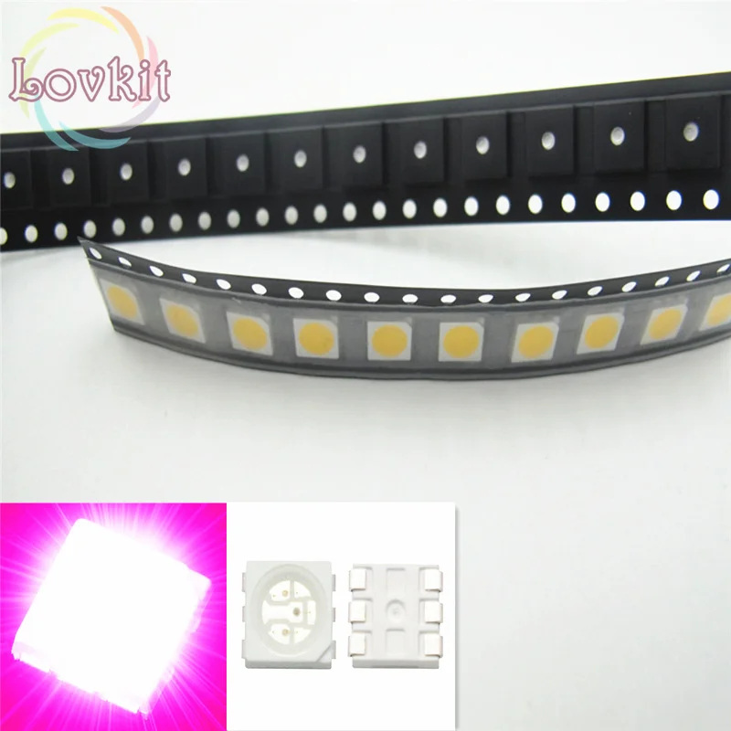 1000pcs 5050 PLCC-6 Pink LED SMD ight-emitting diodes 800-1000mcd SMD/SMT Chip lamp beads Wholesale
1000pcs 5050 PLCC-6 Pink LED SMD ight-emitting diodes 800-1000mcd SMD/SMT Chip lamp beads Wholesale
