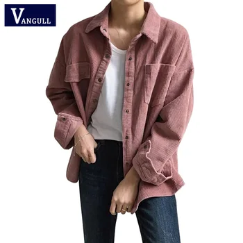 2019 Spring Casual New Harajuku Corduroy Women Jackets Long Sleeve Single Breasted Solid Loose Ladies Coats Plus Size Overcoat
2019 Spring Casual New Harajuku Corduroy Women Jackets Long Sleeve Single Breasted Solid Loose Ladies Coats Plus Size Overcoat