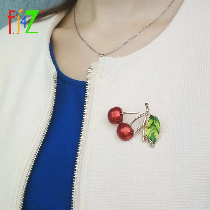 New arrival elegant Fashion fruit Brooches Jewelry Alloy enamel cherry with Cyrstal Costume Pins brooch for Women
New arrival elegant Fashion fruit Brooches Jewelry Alloy enamel cherry with Cyrstal Costume Pins brooch for Women