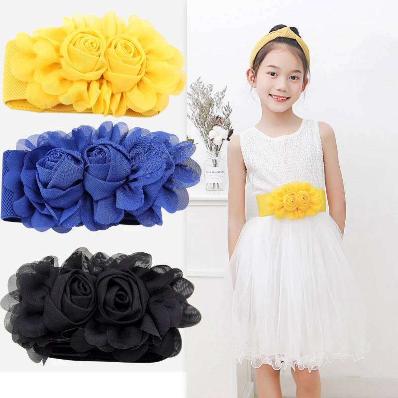 20109 new wild fashion children's elastic belt girls double rose with skirt stretch princess chiffon girdle wide belt
20109 new wild fashion children's elastic belt girls double rose with skirt stretch princess chiffon girdle wide belt