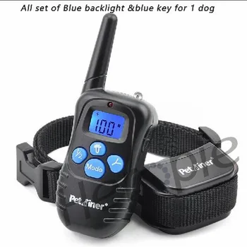 300M Dog Trainer Waterproof Rechargeable LCD Remote Pet Dog Training Collar Electric Shock Large Dog Control Blue Light Blue Key
300M Dog Trainer Waterproof Rechargeable LCD Remote Pet Dog Training Collar Electric Shock Large Dog Control Blue Light Blue Key
