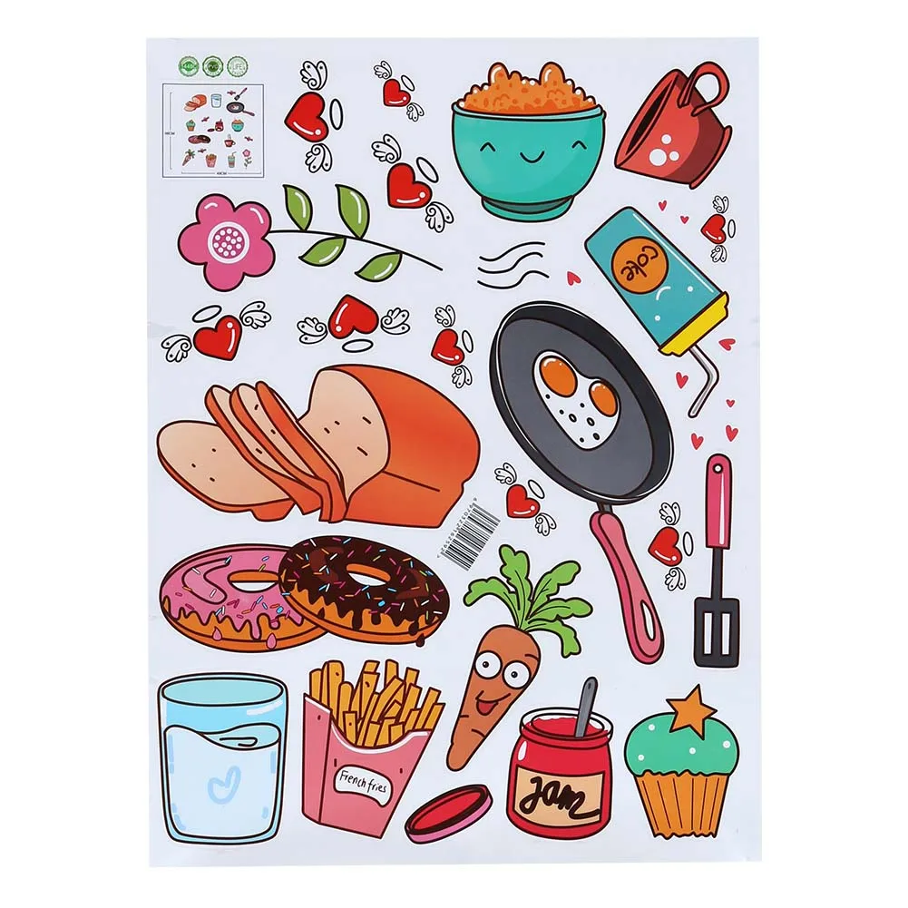 1 pc Cartoon Kitchen Refrigerator Door Stickers Decorative Stickers Food Fruit Removable Wall Sticker stickers
1 pc Cartoon Kitchen Refrigerator Door Stickers Decorative Stickers Food Fruit Removable Wall Sticker stickers