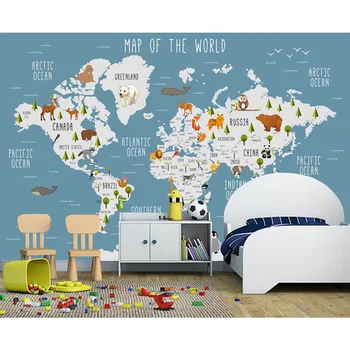 Kids Wall Paper Stickers Cartoon World Map Mural Children's Room Bedroom Papel De Parede 3D Self Adhesive Vinyl / Silk Wallpaper
Kids Wall Paper Stickers Cartoon World Map Mural Children's Room Bedroom Papel De Parede 3D Self Adhesive Vinyl / Silk Wallpaper