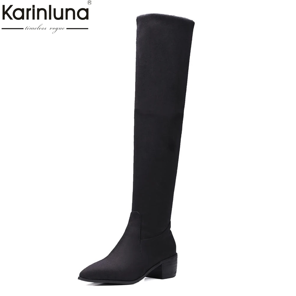 Karinluna 2018 large Sizes 32-48 Women's stretch cloth over the knee Boots Slip On Woman Shoes boot leisure Winter long Boots
Karinluna 2018 large Sizes 32-48 Women's stretch cloth over the knee Boots Slip On Woman Shoes boot leisure Winter long Boots