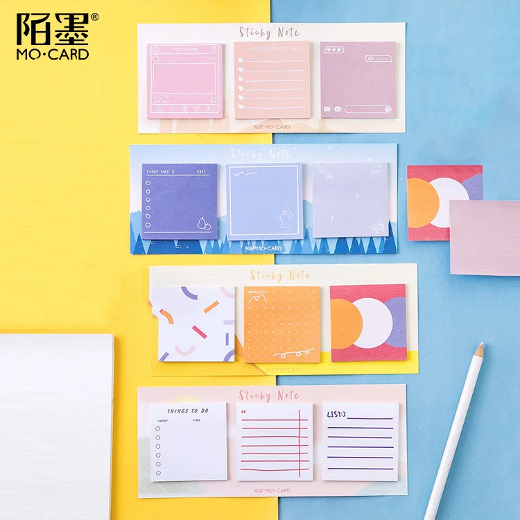 3PCS Ins concise color piece Series Group Colorful Memo Pad Sticky Notes Bookmark Notebook Stationery School Office Supplies
3PCS Ins concise color piece Series Group Colorful Memo Pad Sticky Notes Bookmark Notebook Stationery School Office Supplies