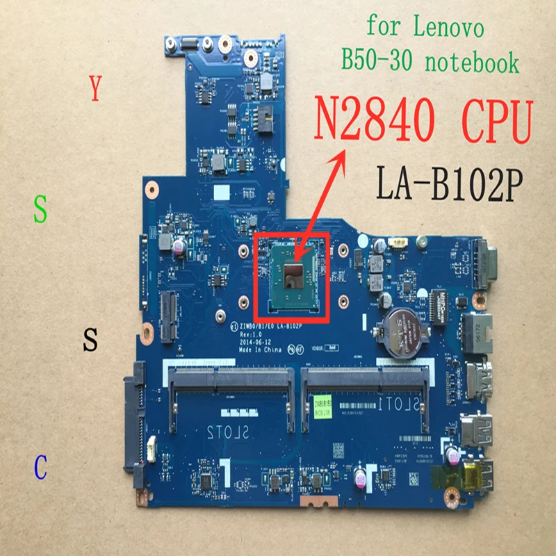 Новый ZIWB0/B1/E0 LA B102P материнской платы ноутбука PC для lenovo b50 30 ноутбук intel N2830 N2840