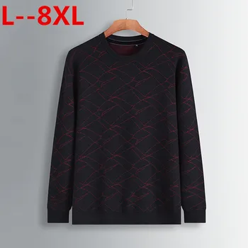 8XL 6XL 5XL Autumn Casual Men's Sweater O-Neck Striped loose Fit Knittwear Mens Sweaters Pullovers Pullover Men Pull Homme
8XL 6XL 5XL Autumn Casual Men's Sweater O-Neck Striped loose Fit Knittwear Mens Sweaters Pullovers Pullover Men Pull Homme