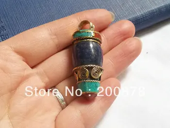 Ethnic JewelryTBP524 Nepal brass inlaid Navy Lapis vintage bullet Amulet PendantsTibetan Indian Handmade Jewelry
Ethnic JewelryTBP524 Nepal brass inlaid Navy Lapis vintage bullet Amulet PendantsTibetan Indian Handmade Jewelry