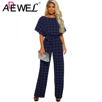ADEWEL Changer Apricot Checked Belted Wide Leg Jumpsuit Summer Black Check Playsuit Plus Size Office Lady Casual Loose Jumpsuit
ADEWEL Changer Apricot Checked Belted Wide Leg Jumpsuit Summer Black Check Playsuit Plus Size Office Lady Casual Loose Jumpsuit