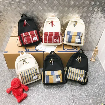 Backpack Women Large Capacity Fashion Simple School Backpack Girl Solid Color Waterproof Nylon Casual Backpack School Bag K719
Backpack Women Large Capacity Fashion Simple School Backpack Girl Solid Color Waterproof Nylon Casual Backpack School Bag K719