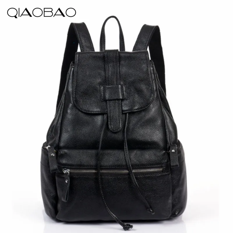 QIAOBAO 2019 100% Natural Leather Backpack Korean fashion Cowhide Leather bag simple multi-functional hardware lock shoulder bag
QIAOBAO 2019 100% Natural Leather Backpack Korean fashion Cowhide Leather bag simple multi-functional hardware lock shoulder bag