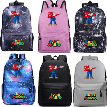 Super Mario Backpack Women Men Luminous Galaxy Travel Bags Children School Backpack Boys Girls Daypacks Kids Book Bag Fans Gift
Super Mario Backpack Women Men Luminous Galaxy Travel Bags Children School Backpack Boys Girls Daypacks Kids Book Bag Fans Gift