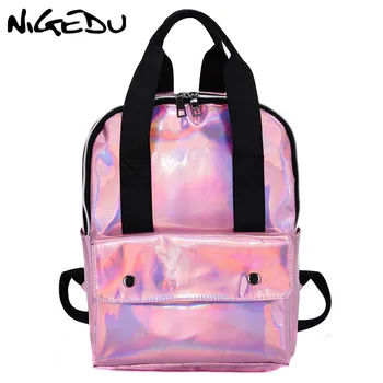 Holographic Laser backpack women Preppy style backpack for girls 2019 new Shining School Bag female Travel bag mochila Daypack
Holographic Laser backpack women Preppy style backpack for girls 2019 new Shining School Bag female Travel bag mochila Daypack