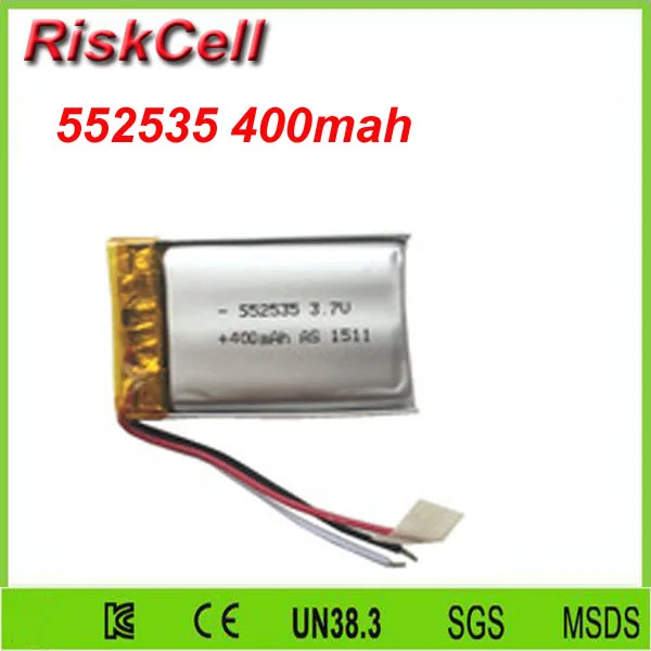 Free shipping 100pcs/lot 552535 3.7V 400mah Lithium polymer Battery with Protection Board For MP4 GSP PSP Digital
Free shipping 100pcs/lot 552535 3.7V 400mah Lithium polymer Battery with Protection Board For MP4 GSP PSP Digital