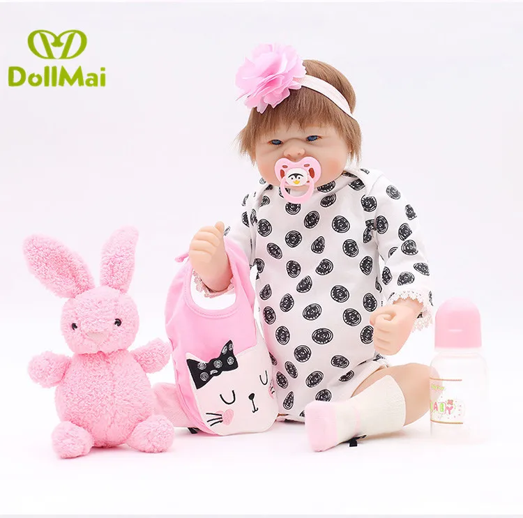 DollMai Full Vinyl silicone reborn baby dolls newborn girl baby doll toys gift for child bebes reborn de silicone real
DollMai Full Vinyl silicone reborn baby dolls newborn girl baby doll toys gift for child bebes reborn de silicone real
