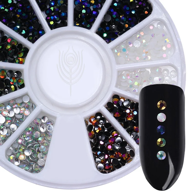 2mm AB Color Nail Rhinestones Crystal Round Flat Bottom Colorful Manicure Flatback Mini Nail 3D Decoration in Wheel
2mm AB Color Nail Rhinestones Crystal Round Flat Bottom Colorful Manicure Flatback Mini Nail 3D Decoration in Wheel