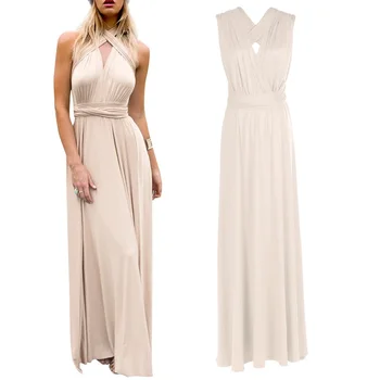 Women Convertible Dress for Wedding Bridesmaid Sleeveless Pleated Maxi Long Multi Way Dress Sexy Ladies Formal Party Dress
Women Convertible Dress for Wedding Bridesmaid Sleeveless Pleated Maxi Long Multi Way Dress Sexy Ladies Formal Party Dress