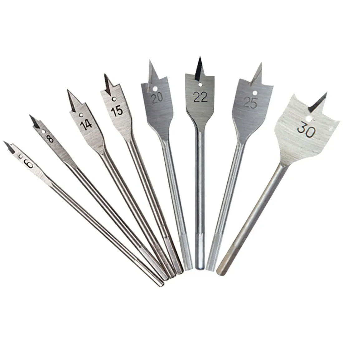 Flat Drill Long High-carbon Steel Wood Flat Drill Set Woodworking Spade Drill Bits Hex Shank Cutters Woodworking Tool Set6-30mm
Flat Drill Long High-carbon Steel Wood Flat Drill Set Woodworking Spade Drill Bits Hex Shank Cutters Woodworking Tool Set6-30mm