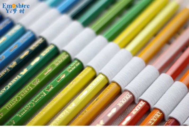Emoshire Cotton canvas creative cloth curtains back cat color lead pencils large capacity pencil pencil pens (8)