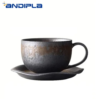 Japanese Style Vintage Ceramic Coarse Pottery Coffee Cup Handmade Rust Glaze Pull Flower Latte Cup Breakfast Milk Tea Water Mugs
Japanese Style Vintage Ceramic Coarse Pottery Coffee Cup Handmade Rust Glaze Pull Flower Latte Cup Breakfast Milk Tea Water Mugs