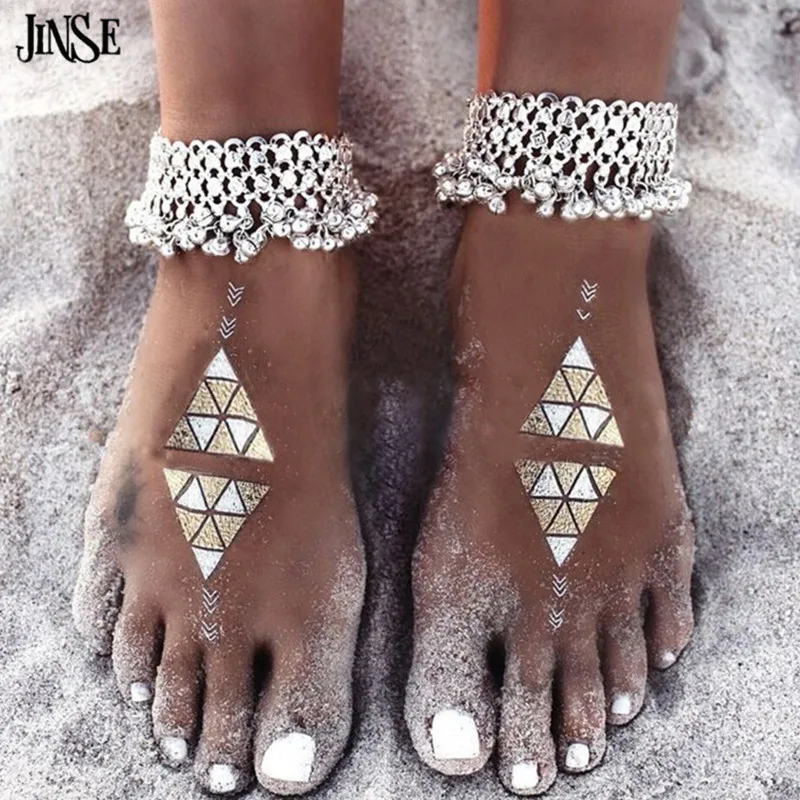 JINSE AK093 Silver Anklets For Bell Bohemian Ankle Bracelet Cheville Barefoot Sandals Pulseras Tobilleras Mujer Foot Jewelry
JINSE AK093 Silver Anklets For Bell Bohemian Ankle Bracelet Cheville Barefoot Sandals Pulseras Tobilleras Mujer Foot Jewelry