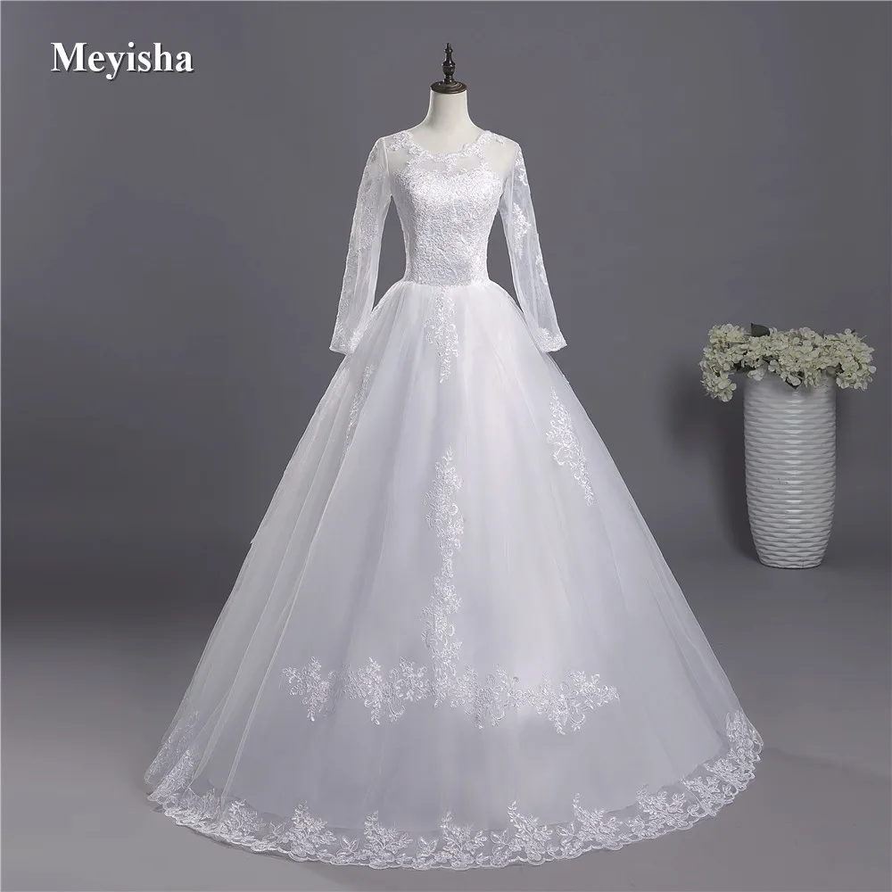 ZJ3004 Corset Long Sleeve A line Tulle Lade edge Bottom Wedding Dress Beading Lace Appliques White Custom Made Bridal Gown
ZJ3004 Corset Long Sleeve A line Tulle Lade edge Bottom Wedding Dress Beading Lace Appliques White Custom Made Bridal Gown