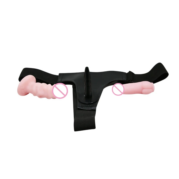 Two Small Size Penis Ultra Elastic Harness Strap on Dildo Gay Couples Sex Products for Anal Sex Toy 5