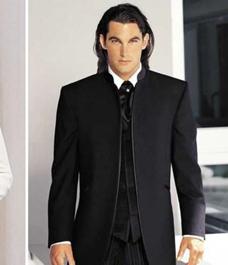 2019 Men Wedding Suits Custom Design Size and Color No Button Groom Tuxedos Groomsmen Mandarin Collar (Jacket+Pants+Vest )
2019 Men Wedding Suits Custom Design Size and Color No Button Groom Tuxedos Groomsmen Mandarin Collar (Jacket+Pants+Vest )