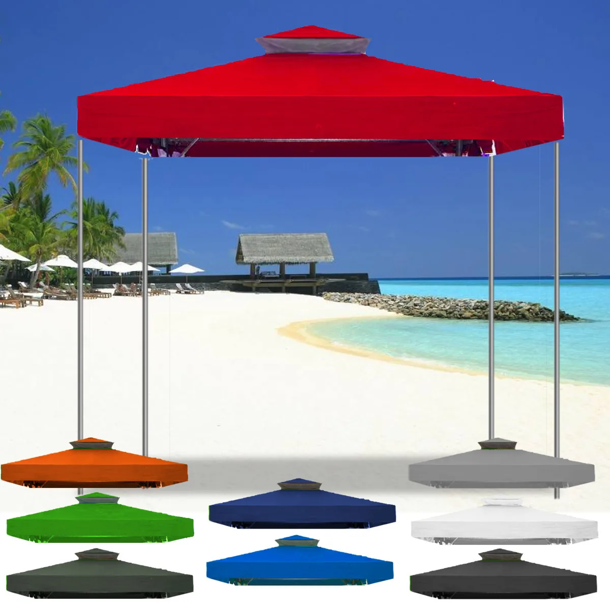 298X298CM Garden Camping Tent Top Roof Cover Outdoor Sun Shelter Waterproof Sunshade Protection Accessories 
298X298CM Garden Camping Tent Top Roof Cover Outdoor Sun Shelter Waterproof Sunshade Protection Accessories