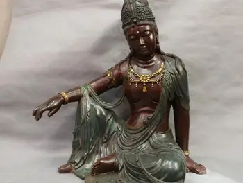 23'' China Buddhism Guanyin Kwan-yin Sit Bodhisattva Bronze Statue
23'' China Buddhism Guanyin Kwan-yin Sit Bodhisattva Bronze Statue