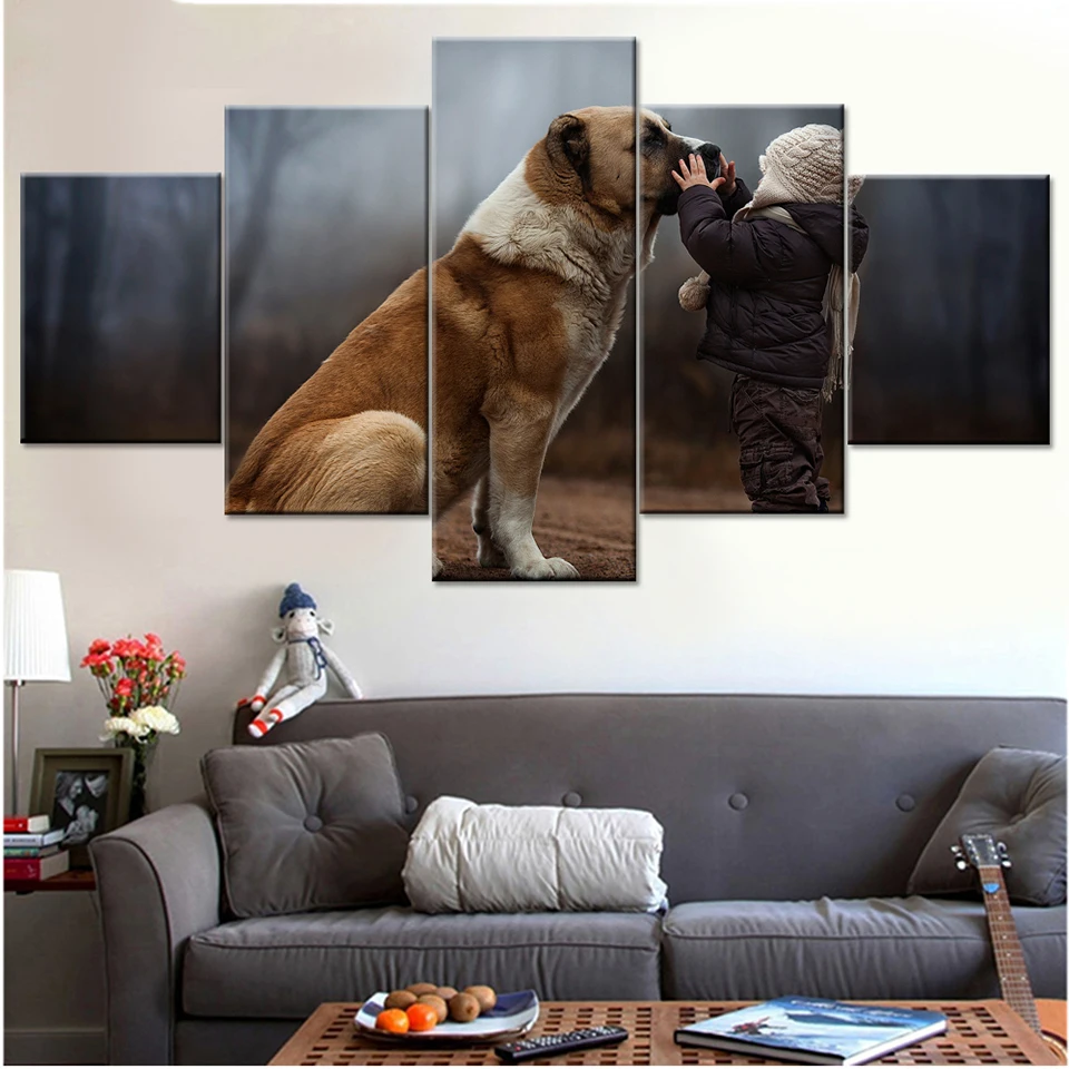 Wall Art Cuadros Canvas Painting HD Prints Dog Home Decor 5 Pieces Pet Modular Animal Pictures Bedside Background Artwork Poster
Wall Art Cuadros Canvas Painting HD Prints Dog Home Decor 5 Pieces Pet Modular Animal Pictures Bedside Background Artwork Poster