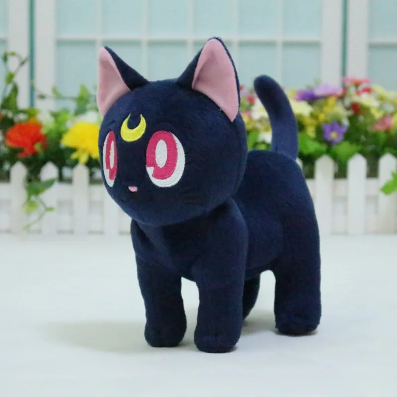 Сейлор Мун Tsukino Usagi The Cat Luna игрушка талисман 20 см Черная мягкая и плюшевая