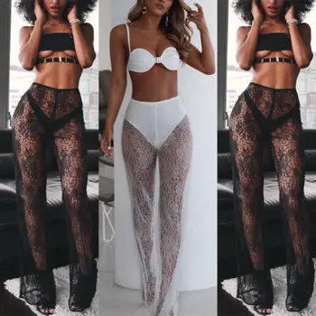 Sexy Women Lace See Through High Waist Pants 2018 New Summer Floral Lace Wide Legs Trouser Beach Holiday Mesh Pants S-L
Sexy Women Lace See Through High Waist Pants 2018 New Summer Floral Lace Wide Legs Trouser Beach Holiday Mesh Pants S-L