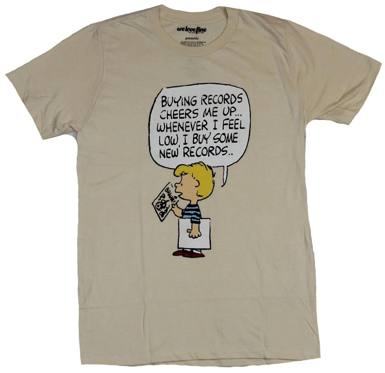 Peanuts Mens T-Shirt - Linus Buying Records Always Cheers Me Up I Buy More Cartoon t shirt men Unisex New Fashion tshirt
Peanuts Mens T-Shirt - Linus Buying Records Always Cheers Me Up I Buy More Cartoon t shirt men Unisex New Fashion tshirt