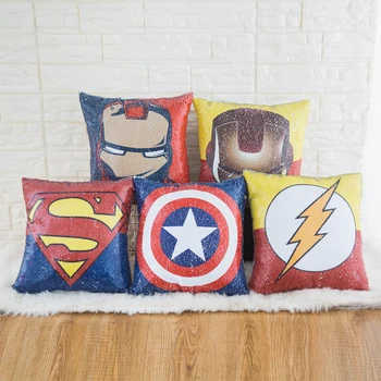 Marvel Avengers Sequin Pillow Cover Superman Captain America Cushion Cover Decor Throw Pillows Case Car Sofa Home 40*40cm
Marvel Avengers Sequin Pillow Cover Superman Captain America Cushion Cover Decor Throw Pillows Case Car Sofa Home 40*40cm