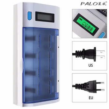PALO 4 Slots Independent Rechargeable LCD Display Smart Screen Battery Charger for Ni-MH NI-CD AA / AAA / SC / 9V Batteries
PALO 4 Slots Independent Rechargeable LCD Display Smart Screen Battery Charger for Ni-MH NI-CD AA / AAA / SC / 9V Batteries