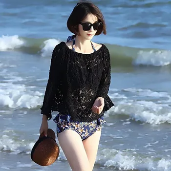 Summer Women'S Swimwear Three-Piece Solid Lace Decor Halter-Neck Straped High-Waist Cover Up Dress Lace-Up Bikinis Set Push Up
Summer Women'S Swimwear Three-Piece Solid Lace Decor Halter-Neck Straped High-Waist Cover Up Dress Lace-Up Bikinis Set Push Up
