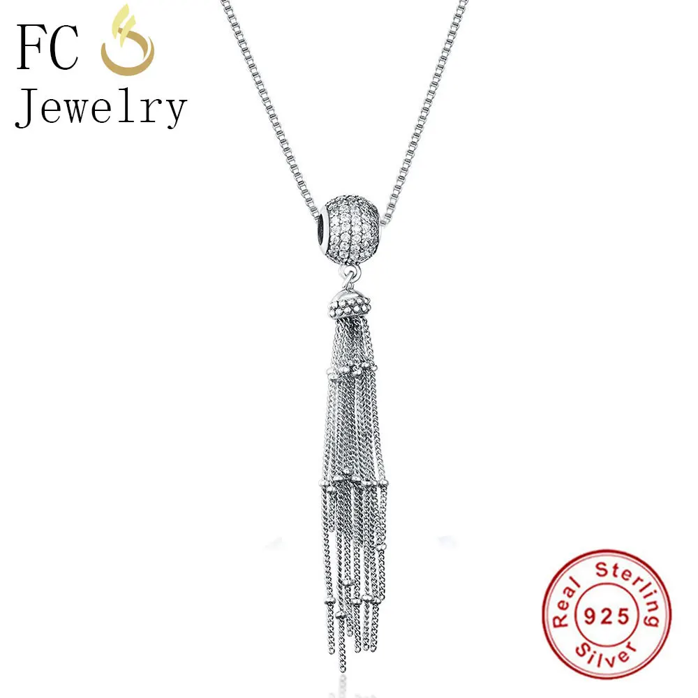 FC Jewelry 925 Sterling Silver Enchanted Tassel Zirconia Crystal Stone Pendant Necklace Chain European Women Chokers Trinket
FC Jewelry 925 Sterling Silver Enchanted Tassel Zirconia Crystal Stone Pendant Necklace Chain European Women Chokers Trinket