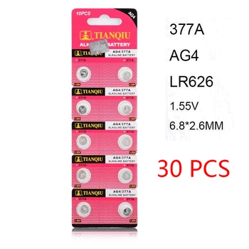 30 PCS 626 Battery 377 Watch Battery LR626 AG4 SR626SW 1.55V Alkaline Button Cell Coin Battery for Watch Toy Calculator
30 PCS 626 Battery 377 Watch Battery LR626 AG4 SR626SW 1.55V Alkaline Button Cell Coin Battery for Watch Toy Calculator