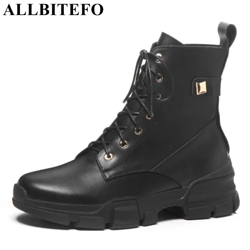 ALLBITEFO fashion casual genuine leather high heels ankle boots women wedges heels platform women boots winter snow girls shoes
ALLBITEFO fashion casual genuine leather high heels ankle boots women wedges heels platform women boots winter snow girls shoes