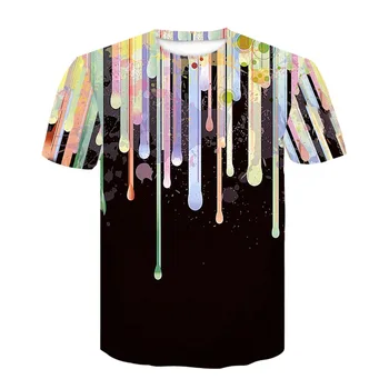Summer round collar personality short sleeve T-shirt men's casual printing joker paint spray o collar fashion T-shirt lovers
Summer round collar personality short sleeve T-shirt men's casual printing joker paint spray o collar fashion T-shirt lovers
