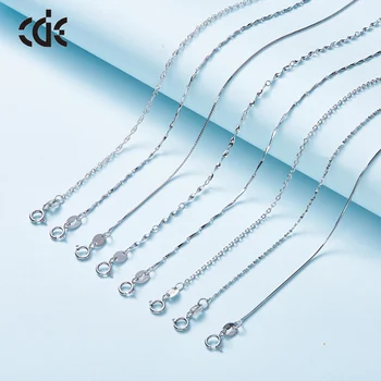 CDE 925 Sterling Silver Necklace Chains Embellished with crystals from Swarovski Jewelry Adjustable Chain 3PCS/Lot Women Jewelry
CDE 925 Sterling Silver Necklace Chains Embellished with crystals from Swarovski Jewelry Adjustable Chain 3PCS/Lot Women Jewelry