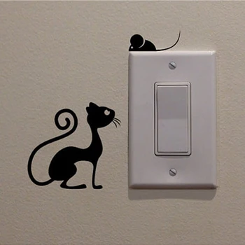 Cartoon Cat And Mouse animal Switch Stickers for home decorative Vinyl Living Room wall decor decals cute Wall Stickers
Cartoon Cat And Mouse animal Switch Stickers for home decorative Vinyl Living Room wall decor decals cute Wall Stickers