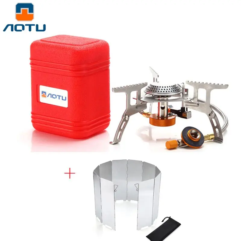 New Outdoor Gas Stove Folding Electronic Stove Hiking Camping Gas Burners Portable Split Stoves+ 10 Plate Wind Screen Windshield
New Outdoor Gas Stove Folding Electronic Stove Hiking Camping Gas Burners Portable Split Stoves+ 10 Plate Wind Screen Windshield