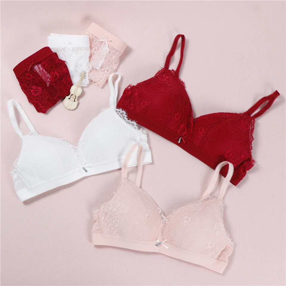 New Fashion Women Pink Red Sexy Lingerie Lace Cut Out Bralette Plus Size Panties Push Up Wireless Comfortable Bra Sets
New Fashion Women Pink Red Sexy Lingerie Lace Cut Out Bralette Plus Size Panties Push Up Wireless Comfortable Bra Sets