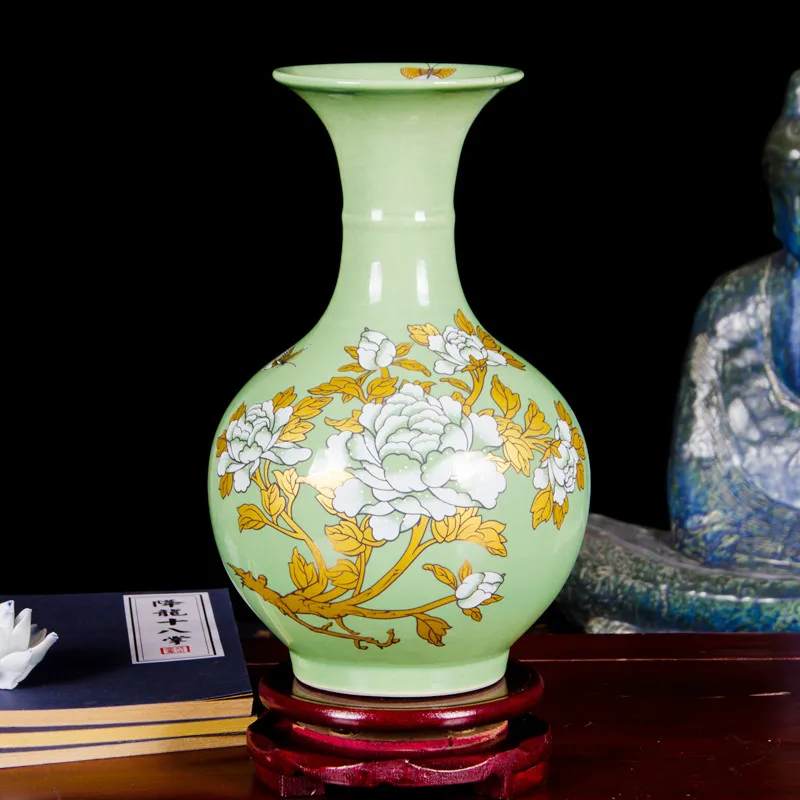 New Chinese Style Jingdezhen Color Glazed Ceramic Decor Vase Porcelain Golden Flower Vases For Christmas Day Gift
New Chinese Style Jingdezhen Color Glazed Ceramic Decor Vase Porcelain Golden Flower Vases For Christmas Day Gift