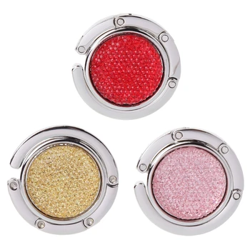 THINKTHENDO Portable Handbag Alloy Hook Rhinestone Round Folding Purse Holder Table Hanger
THINKTHENDO Portable Handbag Alloy Hook Rhinestone Round Folding Purse Holder Table Hanger