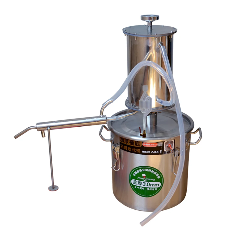 

Moonshine Still Water Alcohol Distiller Home Brew Wine Making Kit Oil Boiler with Thermometer