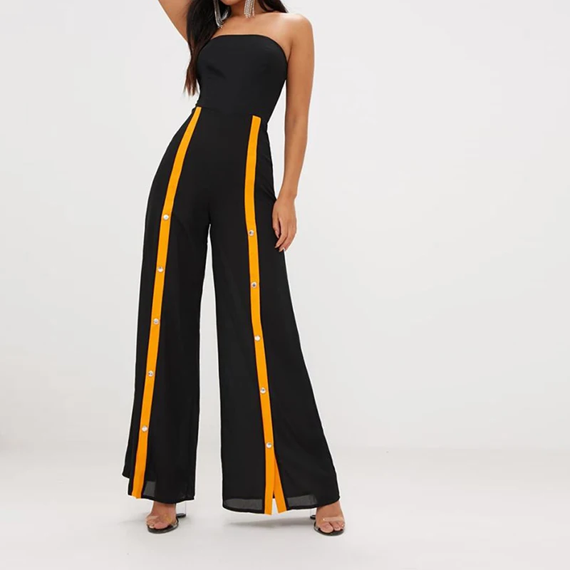 HIGH QUALITY New Fashion 2019 Designer Jumpsuit Womnen's Bandage Strapless Slit Buttons Jumpsuit
HIGH QUALITY New Fashion 2019 Designer Jumpsuit Womnen's Bandage Strapless Slit Buttons Jumpsuit